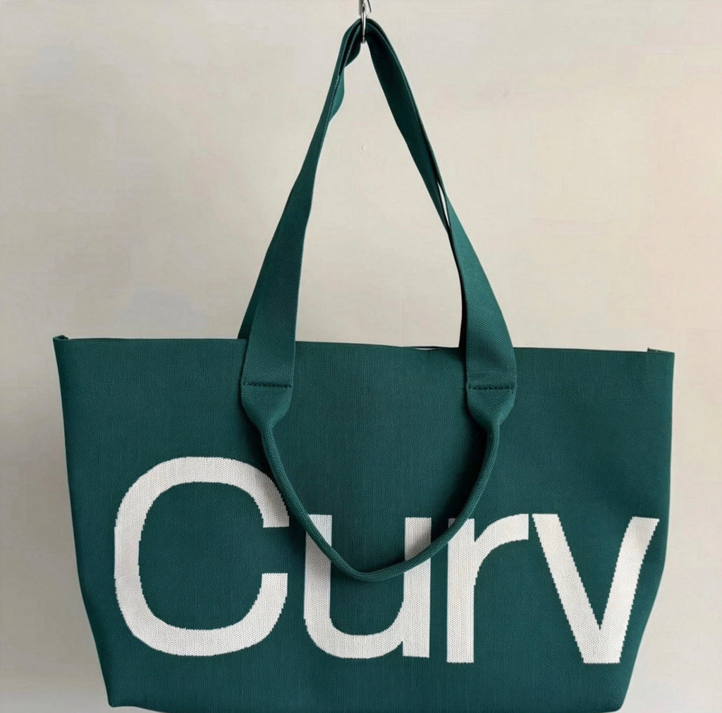 Curves Knit Tote (Lemongrass)