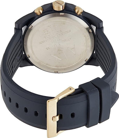 Armani Exchange Outerbanks AX1335 Men's Chronograph Watch – Blue Dial with Blue Silicone Strap