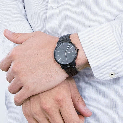 Armani Exchange Cayde AX2701 Men's Analog Watch – Black Dial with Black Stainless Steel Strap