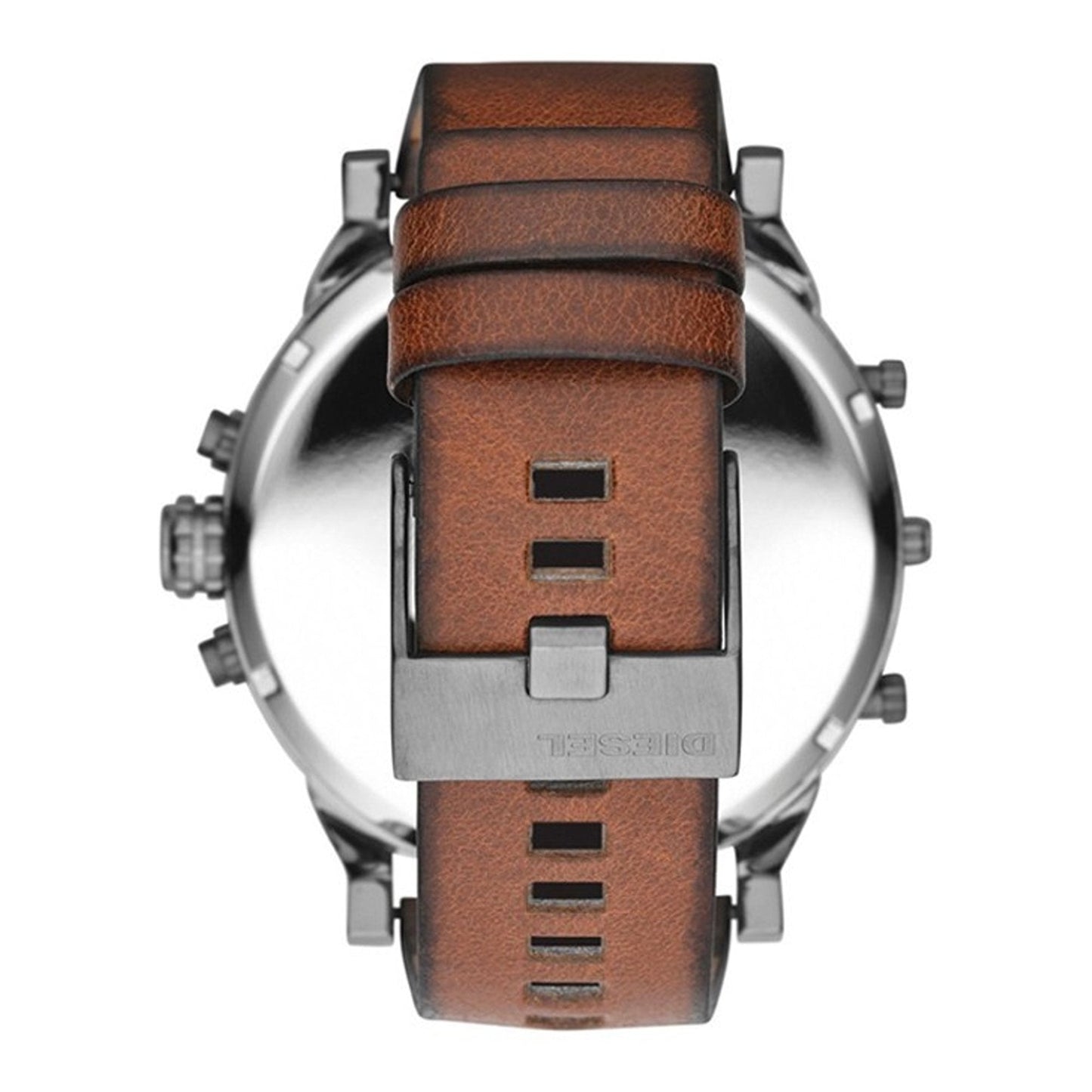 Diesel DZ7394 Mr. Daddy 2.0 Chronograph Men's Watch – Silver Dial & Brown Leather Strap